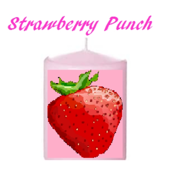 🍓Strawberry Punch Candles🍓* Set of 2 - Picture 3 of 3